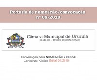 Portaria de nomeação/convocação  nº 08/2019